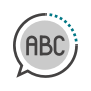 letters in bubble icon