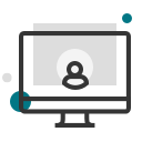 user in the screen computer icon